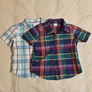 18m Flannel Collared Shirts--Set of Five